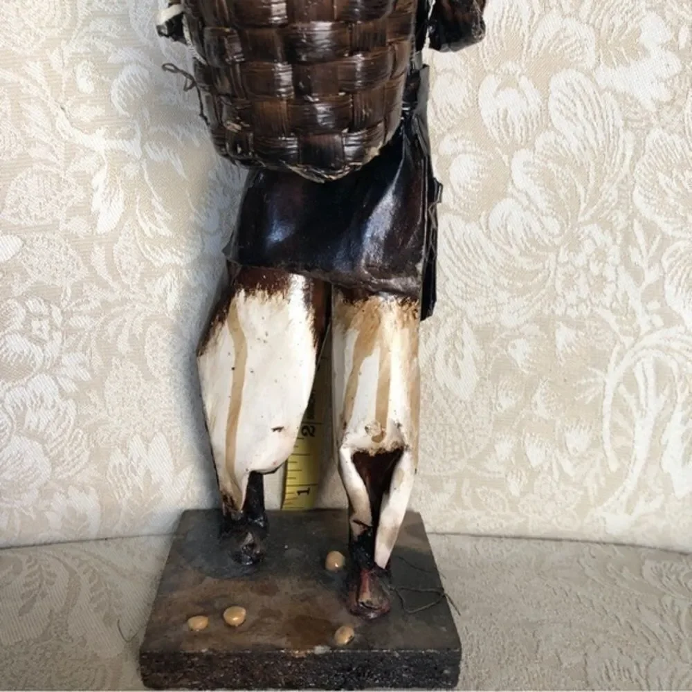Mexican folk art paper machete old man‎ figurine Hispanic Latin handmade